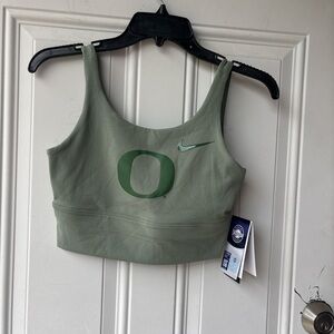 Nike Sage Green Crop Sports Bra with Oregon O